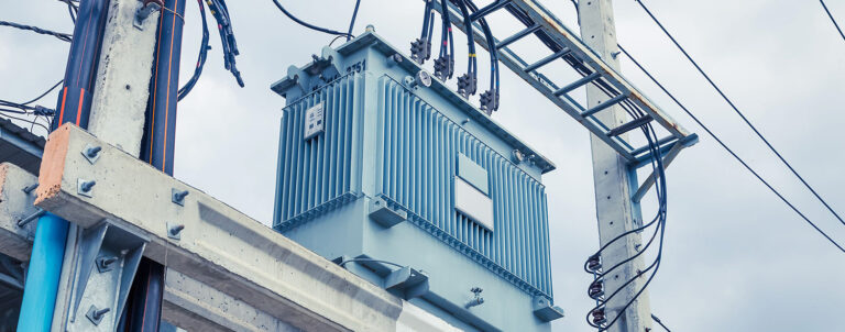 Photo of a transformer substation